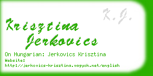 krisztina jerkovics business card
